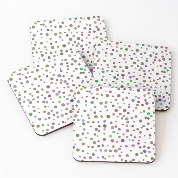 Item preview, Colorful Confetti Dots on White - Rainbow Abstract Polka Pattern designed and sold by TheArtOfTreble.
