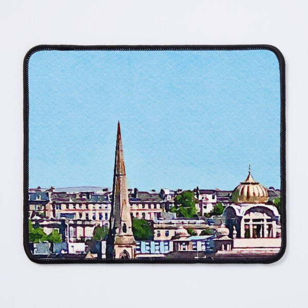 Item preview, Beyond the Cathedral – Dreamlike City Skyline Watercolor by Pamela Storch designed and sold by Pamela Storch.