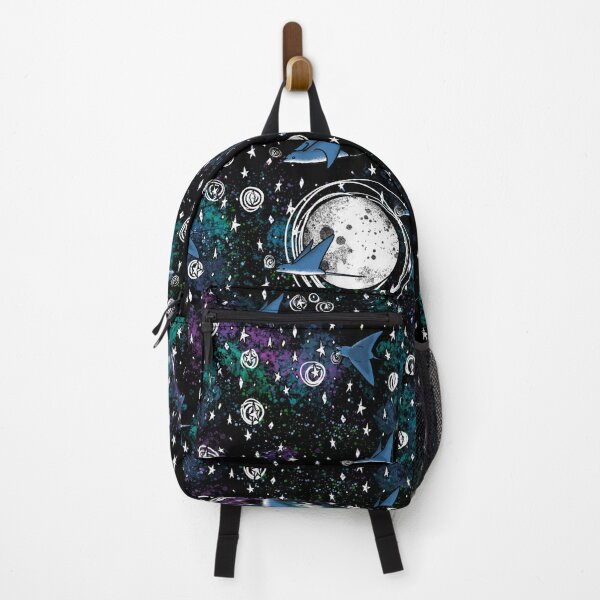 Item preview, Cosmic Manta Rays in Nebula - Moon and Stars Fantasy Pattern designed and sold by TheArtOfTreble.
