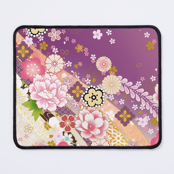Item preview, Japanese Floral Pattern on Purple designed and sold by Sanagiatelier.