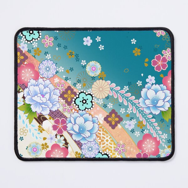 Item preview, Japanese Floral Pattern in Turquoise designed and sold by Sanagiatelier.