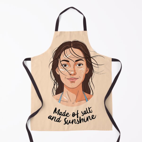 Item preview, Made of Salt and Sunshine – Female Surfer Portrait Illustration designed and sold by Sea Gem.