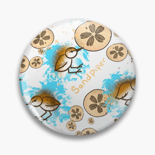 Item preview, Sandpipers & Sand Dollars - Beachy Coastal Pattern designed and sold by TheArtOfTreble.