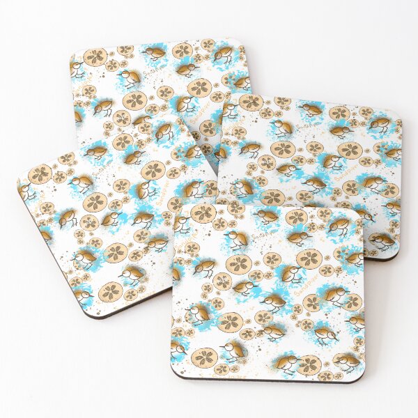Item preview, Sandpipers & Sand Dollars - Beachy Coastal Pattern designed and sold by TheArtOfTreble.