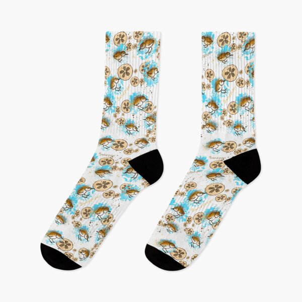 Item preview, Sandpipers & Sand Dollars - Beachy Coastal Pattern designed and sold by TheArtOfTreble.