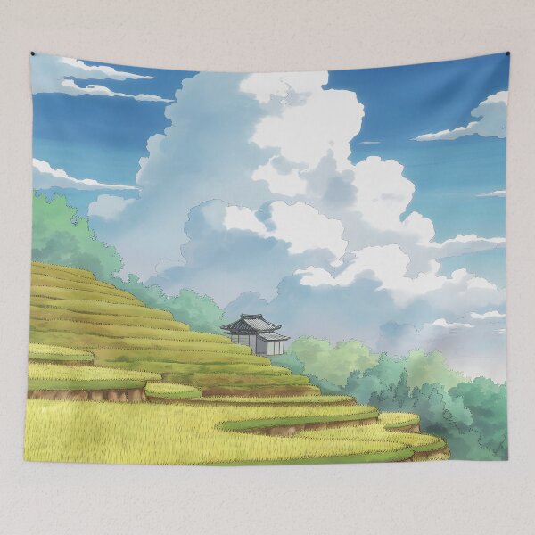 Item preview, Landscape Studio Ghibli Style designed and sold by Uglyandcute.