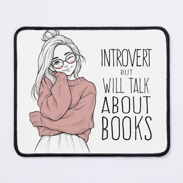 Item preview, Introverted but Will Talk About Books Sticker – Cute Cozy Book Lover Aesthetic designed and sold by kirarishop.