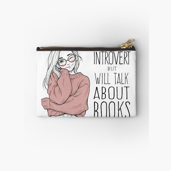 Item preview, Introverted but Will Talk About Books Sticker – Cute Cozy Book Lover Aesthetic designed and sold by kirarishop.