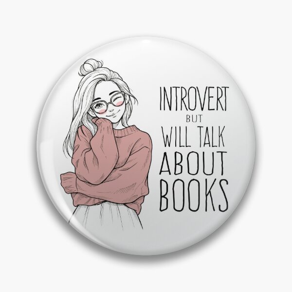 Item preview, Introverted but Will Talk About Books Sticker – Cute Cozy Book Lover Aesthetic designed and sold by kirarishop.