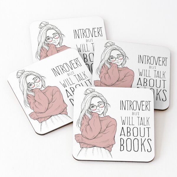 Item preview, Introverted but Will Talk About Books Sticker – Cute Cozy Book Lover Aesthetic designed and sold by kirarishop.