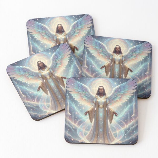 Item preview, African Celestial Angel with Golden Wings designed and sold by Victoria Riabov.