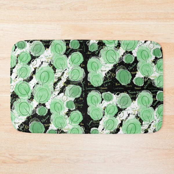 Item preview, Green Leaves Whispering Nature - Watercolor Botanical Pattern on Black designed and sold by TheArtOfTreble.