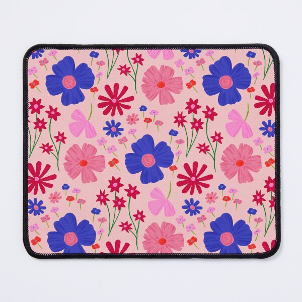 Item preview, Aesthetic Pink and Red Saturated Floral Pattern Preppy Summer Art designed and sold by studiomamabara.