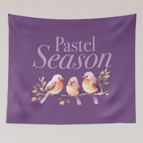 Item preview, Pastel Season Birds Design – Soft Spring Floral designed and sold by ArthousePromos.