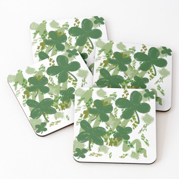 Item preview, Lucky Green Clover Pattern - Shamrock and Leaf Meadow designed and sold by TheArtOfTreble.