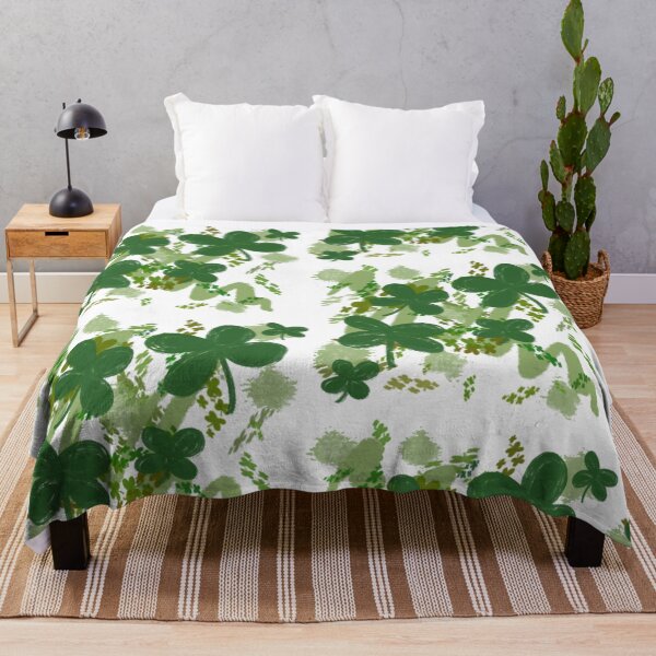 Item preview, Lucky Green Clover Pattern - Shamrock and Leaf Meadow designed and sold by TheArtOfTreble.