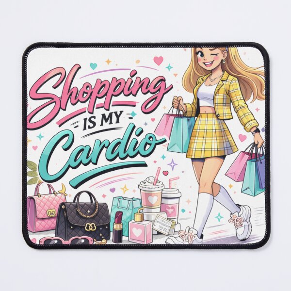 Item preview, Clueless Inspired Shopping Is My Cardio – 90s Beverly Hills Fashion Girl Version 2 designed and sold by Endthedisease.