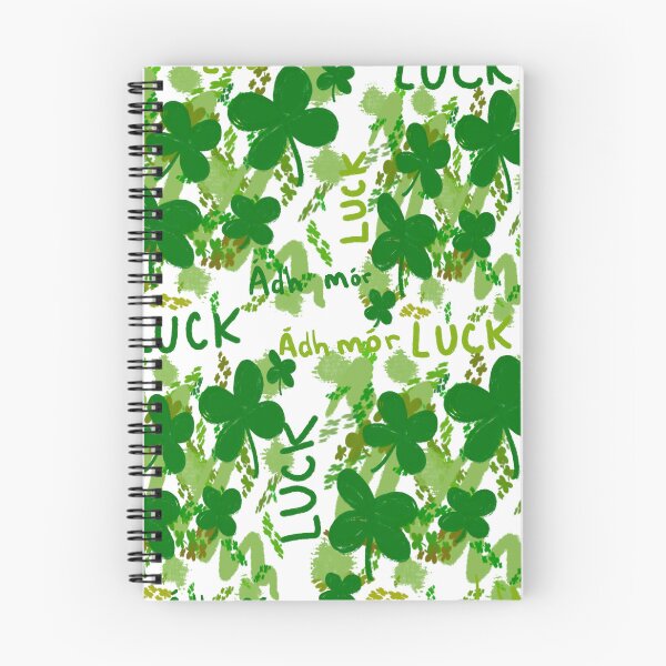 Item preview, Lucky Clover Pattern with Ádh Mór & LUCK - Green Shamrock Meadow designed and sold by TheArtOfTreble.