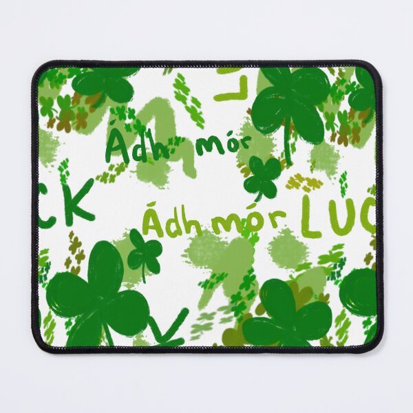 Item preview, Lucky Clover Pattern with Ádh Mór & LUCK - Green Shamrock Meadow designed and sold by TheArtOfTreble.
