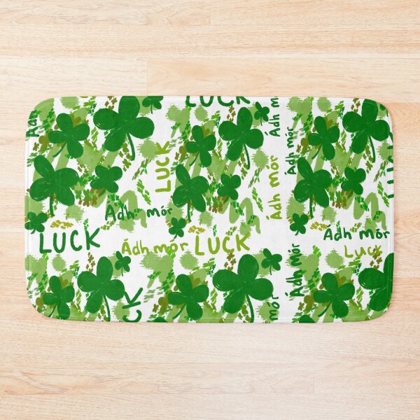 Item preview, Lucky Clover Pattern with Ádh Mór & LUCK - Green Shamrock Meadow designed and sold by TheArtOfTreble.