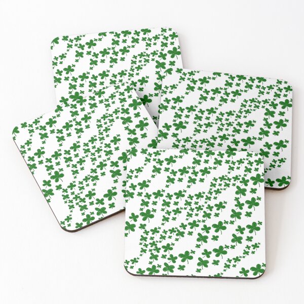 Item preview, Green Clover Scatter - Lucky Four-Leaf Shamrock Pattern designed and sold by TheArtOfTreble.