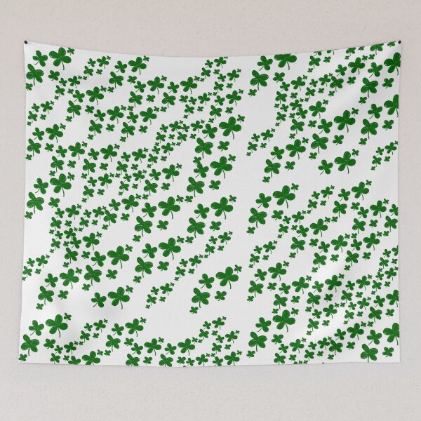 Item preview, Green Clover Scatter - Lucky Four-Leaf Shamrock Pattern designed and sold by TheArtOfTreble.