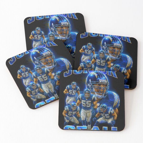 Item preview,  Junior Seau San Diego Chargers Retro Football designed and sold by SOAR Even higher.