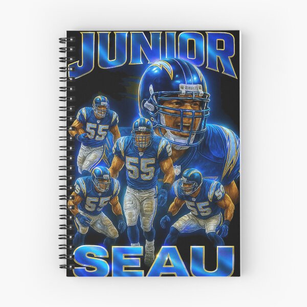 Item preview,  Junior Seau San Diego Chargers Retro Football designed and sold by SOAR Even higher.