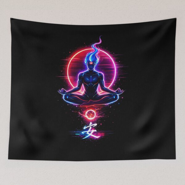 Item preview, Neon Meditation Serenity designed and sold by aliceciamunro.