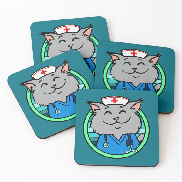 Item preview, Cute Nurse Cat – Smiling Himalayan Cat in Nurse Uniform Cartoon designed and sold by Jesta Graphics.