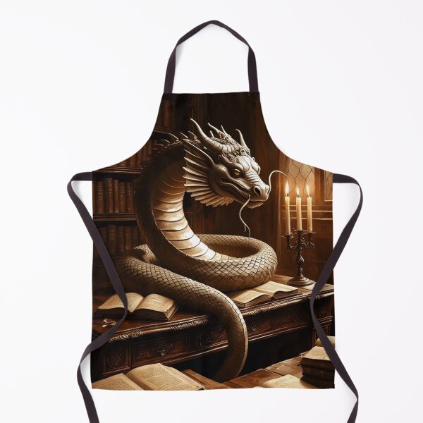 Item preview, Naga Among Ancient Manuscripts – Gothic Dark Academia Art designed and sold by semenol.