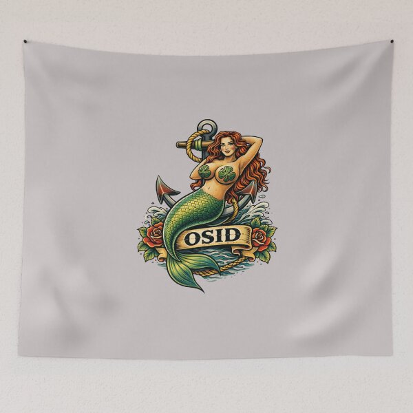 Item preview, OSID Anchor Mermaid – American Traditional Tattoo Pinup | Vintage Nautical designed and sold by 131Mayhem.