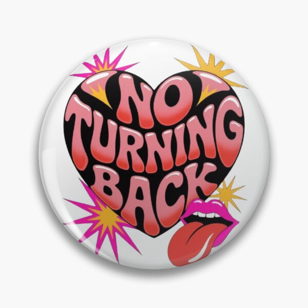 Item preview, No Turning Back – Retro Psychedelic Heart Statement Graphic designed and sold by NewUSShop.