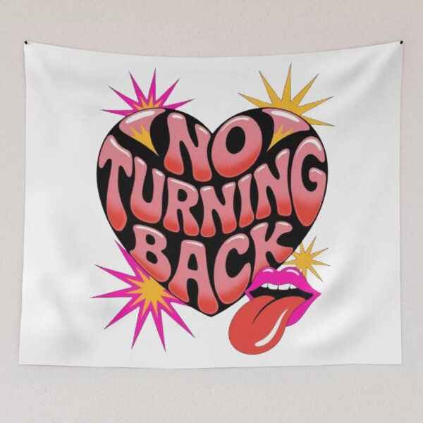 Item preview, No Turning Back – Retro Psychedelic Heart Statement Graphic designed and sold by NewUSShop.