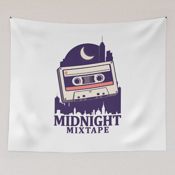 Item preview, Midnight Mixtape – Retro Synthwave City designed and sold by Dazzle-Sizzle.