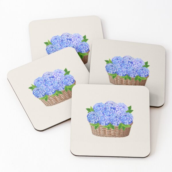 Item preview, Nantucket Blue - Basket of Hydrangeas in Bloom designed and sold by Coastal Joy.