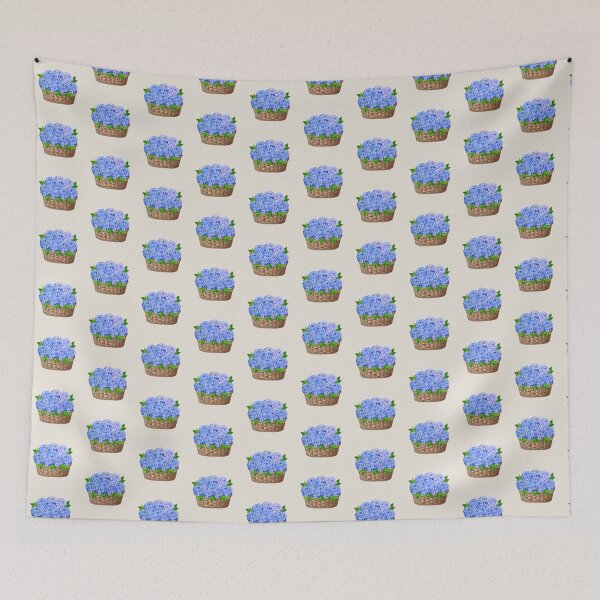 Item preview, Nantucket Blue - Basket of Hydrangeas in Bloom designed and sold by Coastal Joy.