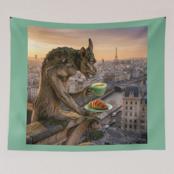 Item preview,  Notre Dame Gargoyle Takes a Coffee Break designed and sold by Tridentulus.