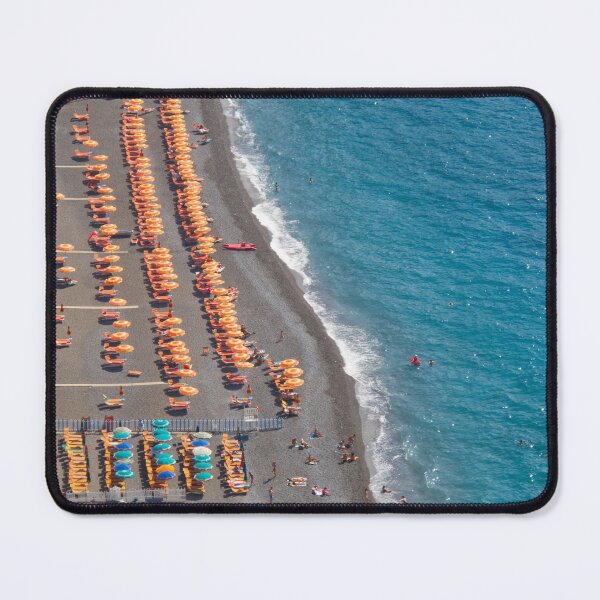 Item preview, Orange Umbrellas dot the beach at Positano, Italy designed and sold by stuart murdoch.