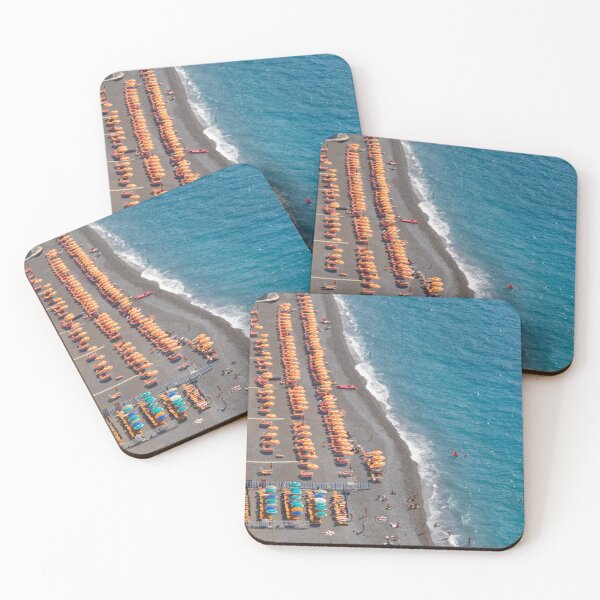 Item preview, Orange Umbrellas dot the beach at Positano, Italy designed and sold by stuart murdoch.