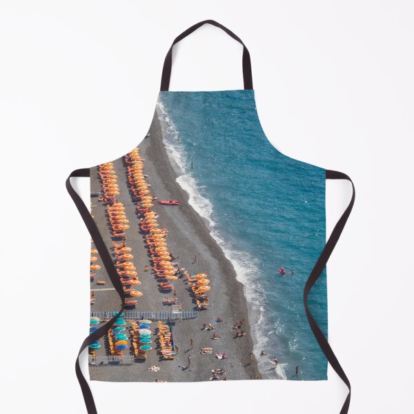 Item preview, Orange Umbrellas dot the beach at Positano, Italy designed and sold by stuart murdoch.