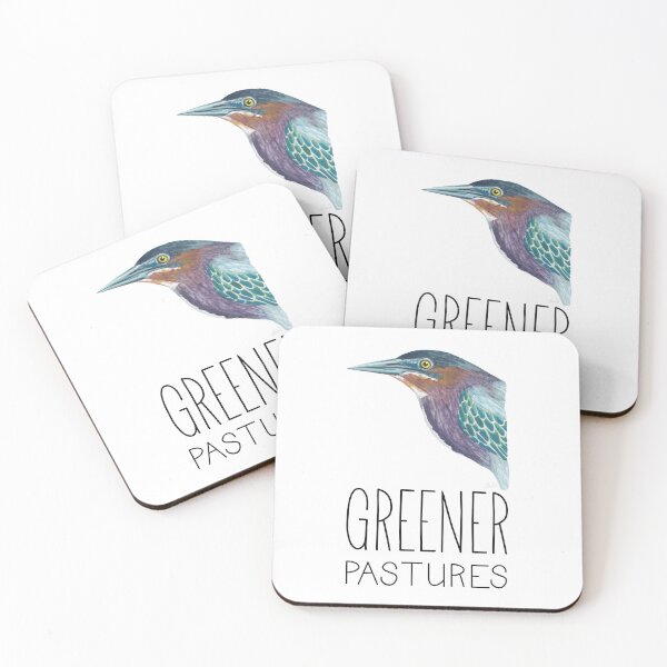 Item preview, Greener Pastures (Green Heron) designed and sold by LauraWolfArtist.