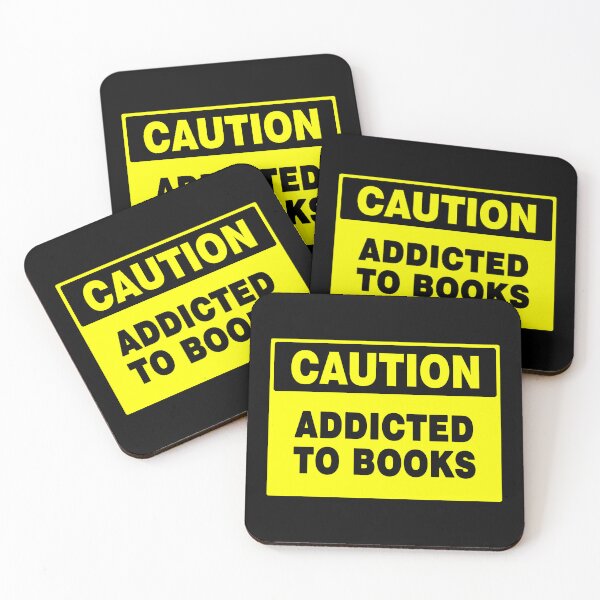 Item preview, Caution Addicted To Books, Yellow Novelty Sign, Quotes, Novel designed and sold by AASparksDesigns.