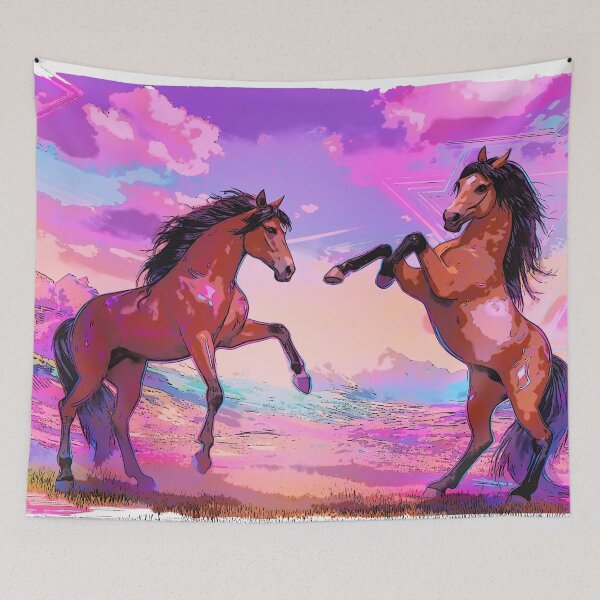 Item preview, Playful Hello - Two Stallions Greeting Each Other designed and sold by NaturePrints.