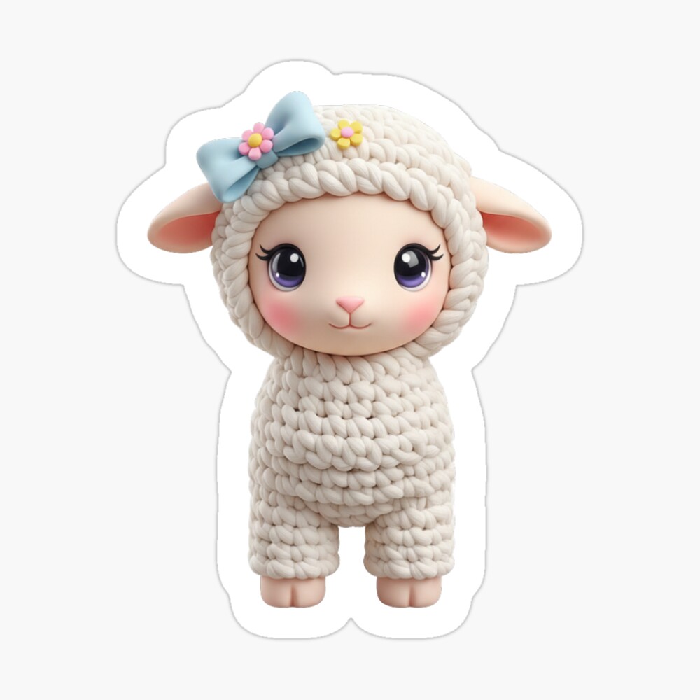 Small Easter Lamb Sticker