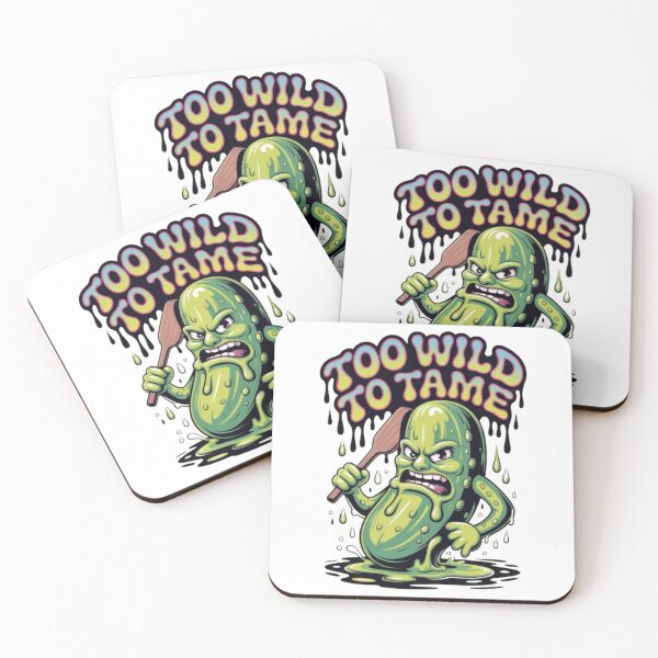 Item preview, Too Wild to Tame – Crazy Pickle Cartoon Graphic Tee designed and sold by NewUSShop.
