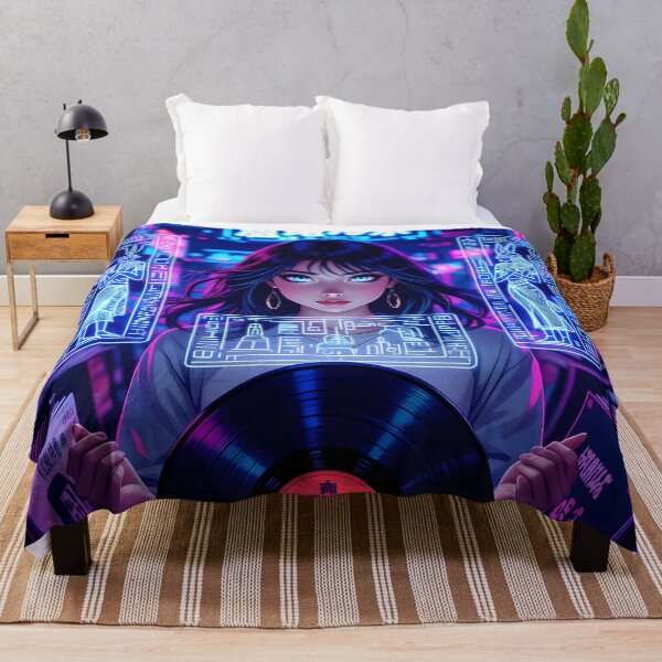 Item preview, Girl Dj in Futuristic Record Shop designed and sold by DMT-FM.