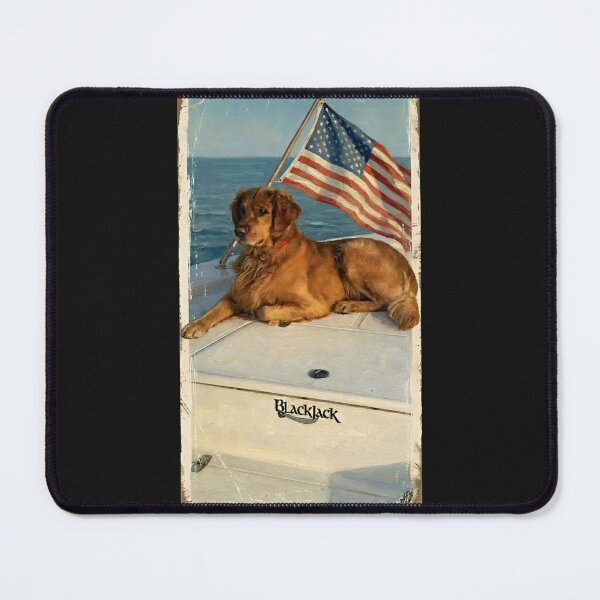 Item preview, Patriotic Golden Retriever American Flag Boat designed and sold by EquanimiTee.