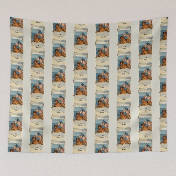 Item preview, Patriotic Golden Retriever American Flag Boat designed and sold by EquanimiTee.