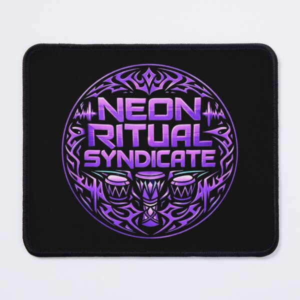 Item preview, Neon Ritual Syndicate – Retro Electro Music Badge Shirt designed and sold by wanado.